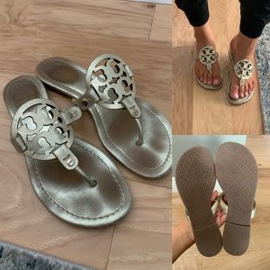 Tory Burch Gold Metallic Miller Sandals